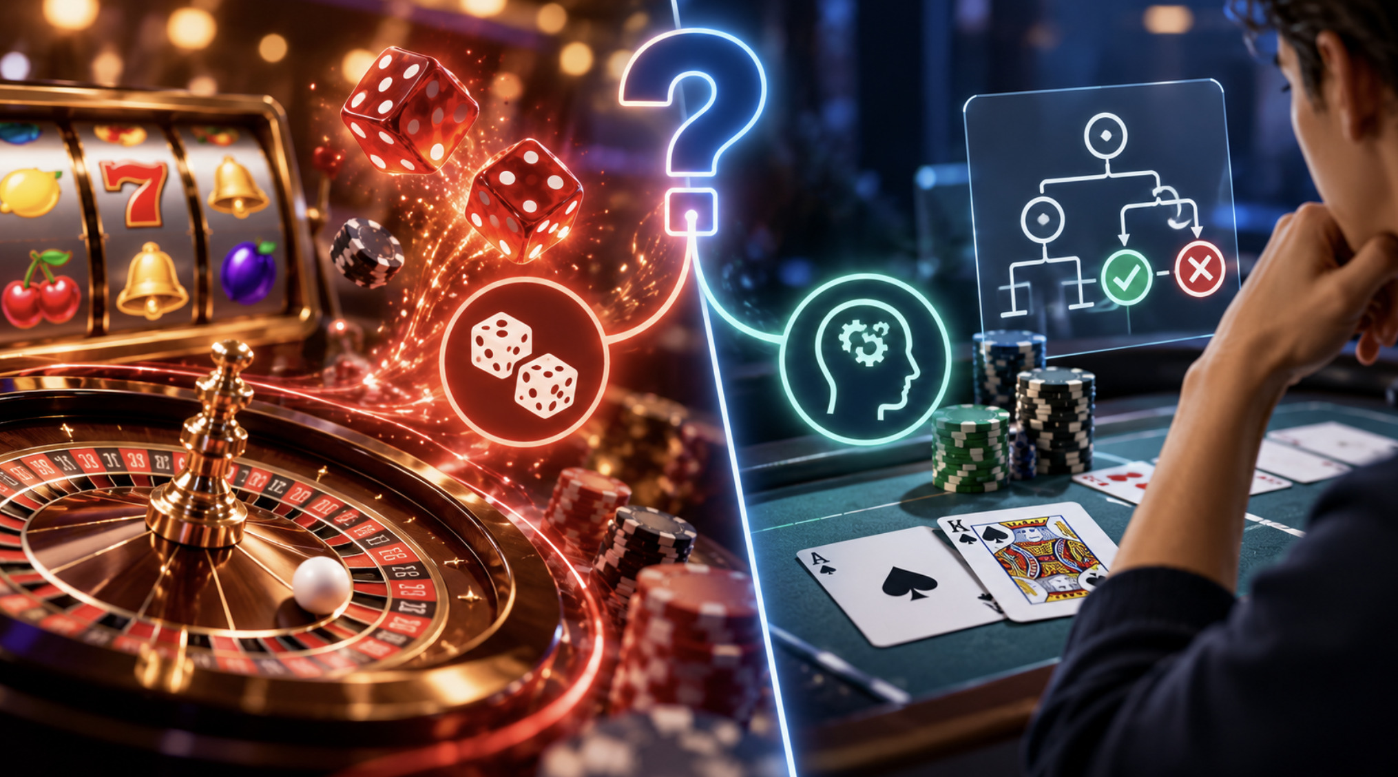 Are Online Casino Games Based on Skill or Luck?